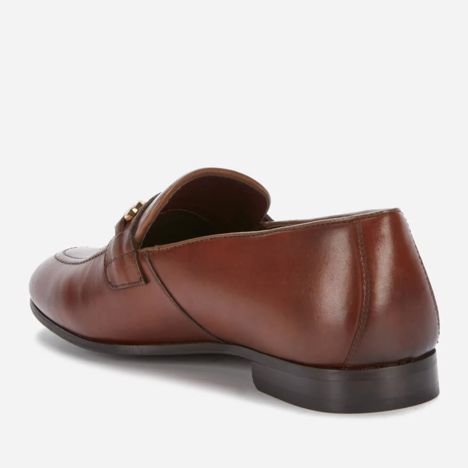 Walk London Men's Terry Trim Leather Loafers - Brown - Image 2