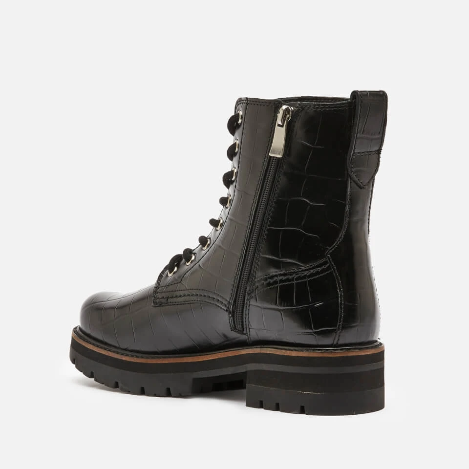 Clarks Women's Orianna Hi Croc Lace Up Boots - Black - Image 3