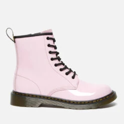 Dr. Martens Youth 1460 Patent Lamper Boots - Pale Pink