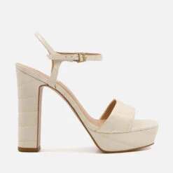 Dune Matche Leather Platform Sandals